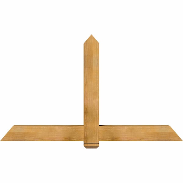 Ekena Millwork Eugene Rough Sawn Timber Gable Bracket, Western Red Cedar, 72"W x 42"H x 6"D x 6"F, 14/12 Pitch GBW072X42X0606EUG00RWR - main